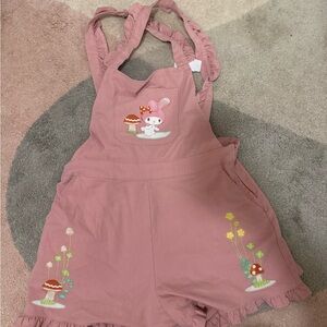 My Melody Sanrio pink hot topic overalls